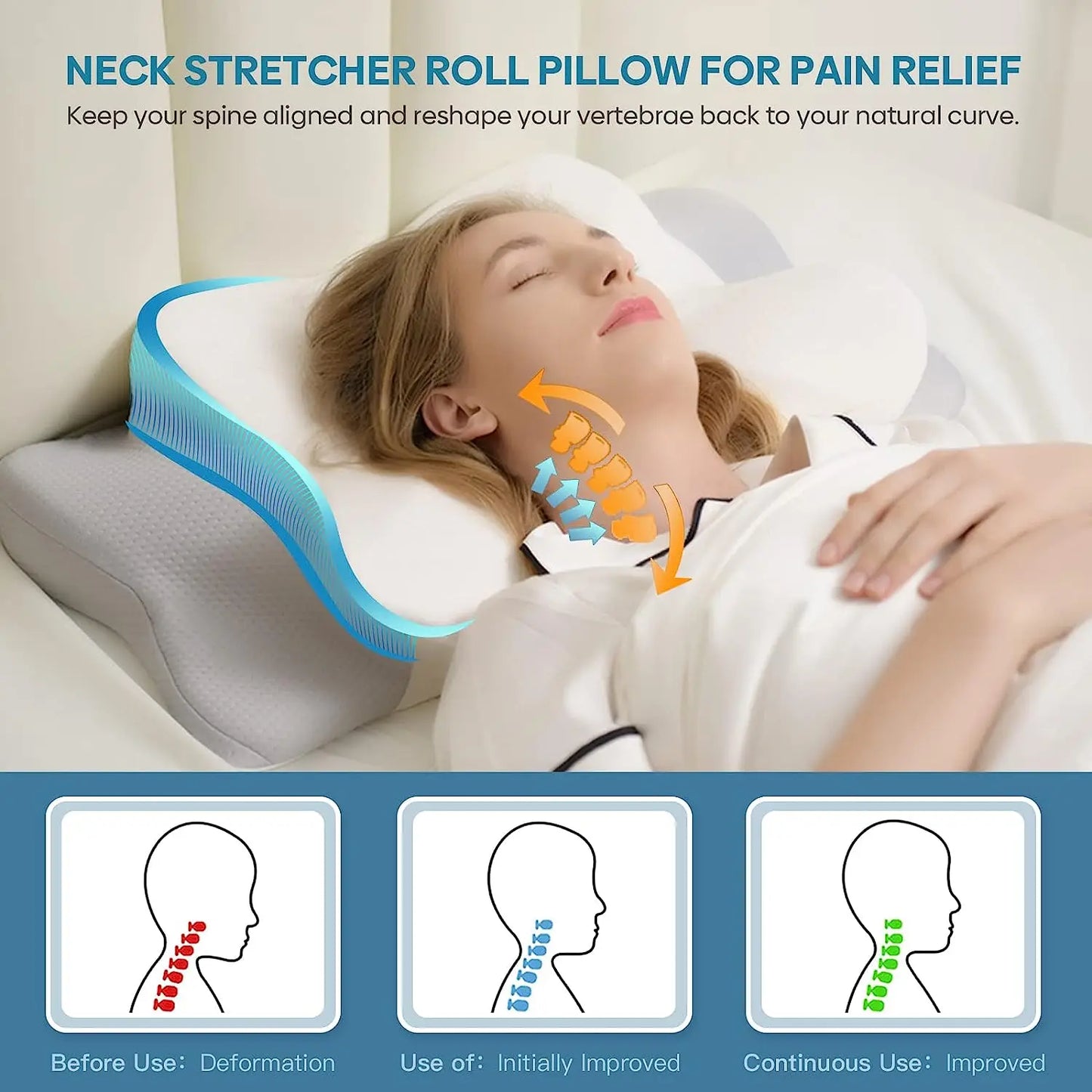 NoseFlow™ - Memory Foam Cervical Pillow