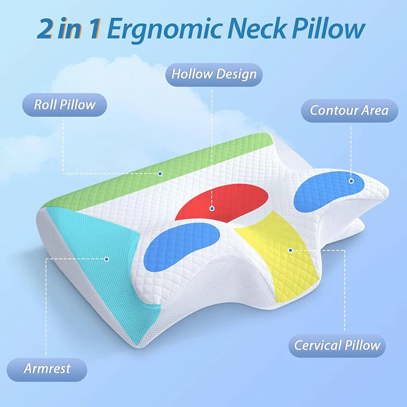 NoseFlow™ - Memory Foam Cervical Pillow