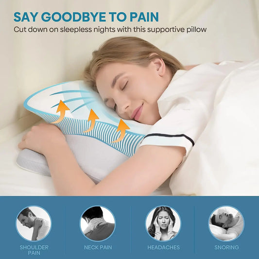 NoseFlow™ - Memory Foam Cervical Pillow